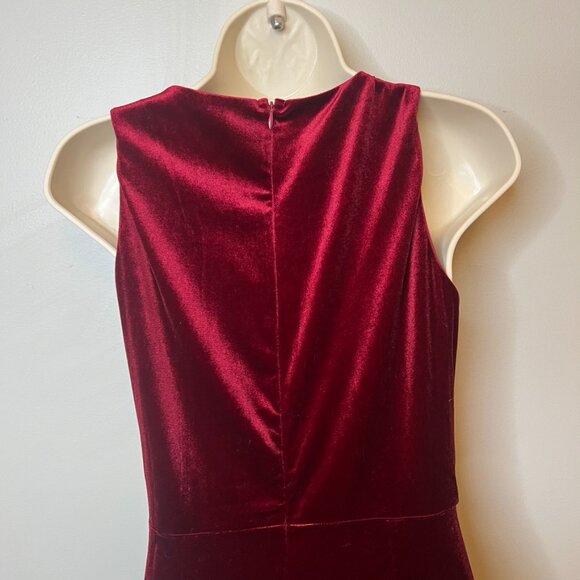 Burgundy Velvet Maxi Dress (S) - Picture 7 of 11